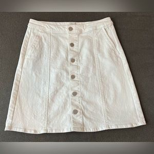 White Jean Skirt